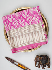 Satin Pink Semi Mushru Manoranjitham Weaves - Handloom Store