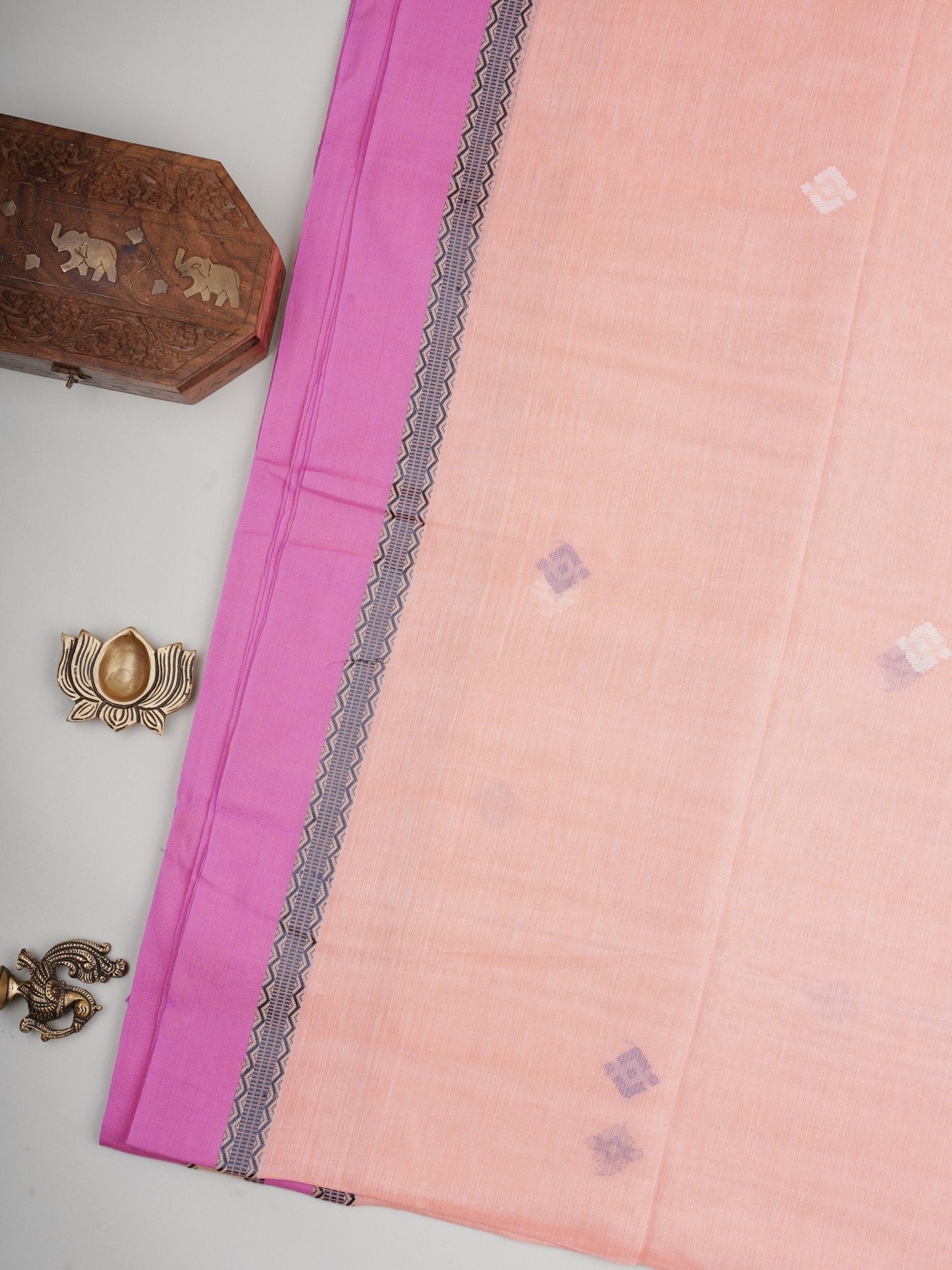 Cotton Pink 100% Pure Cotton Manoranjitham Weaves - Handloom Store