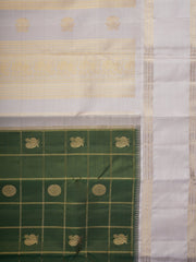 Kanchipuram Silk Green 100% Pure Silk  Manoranjitham Weaves - Handloom Store