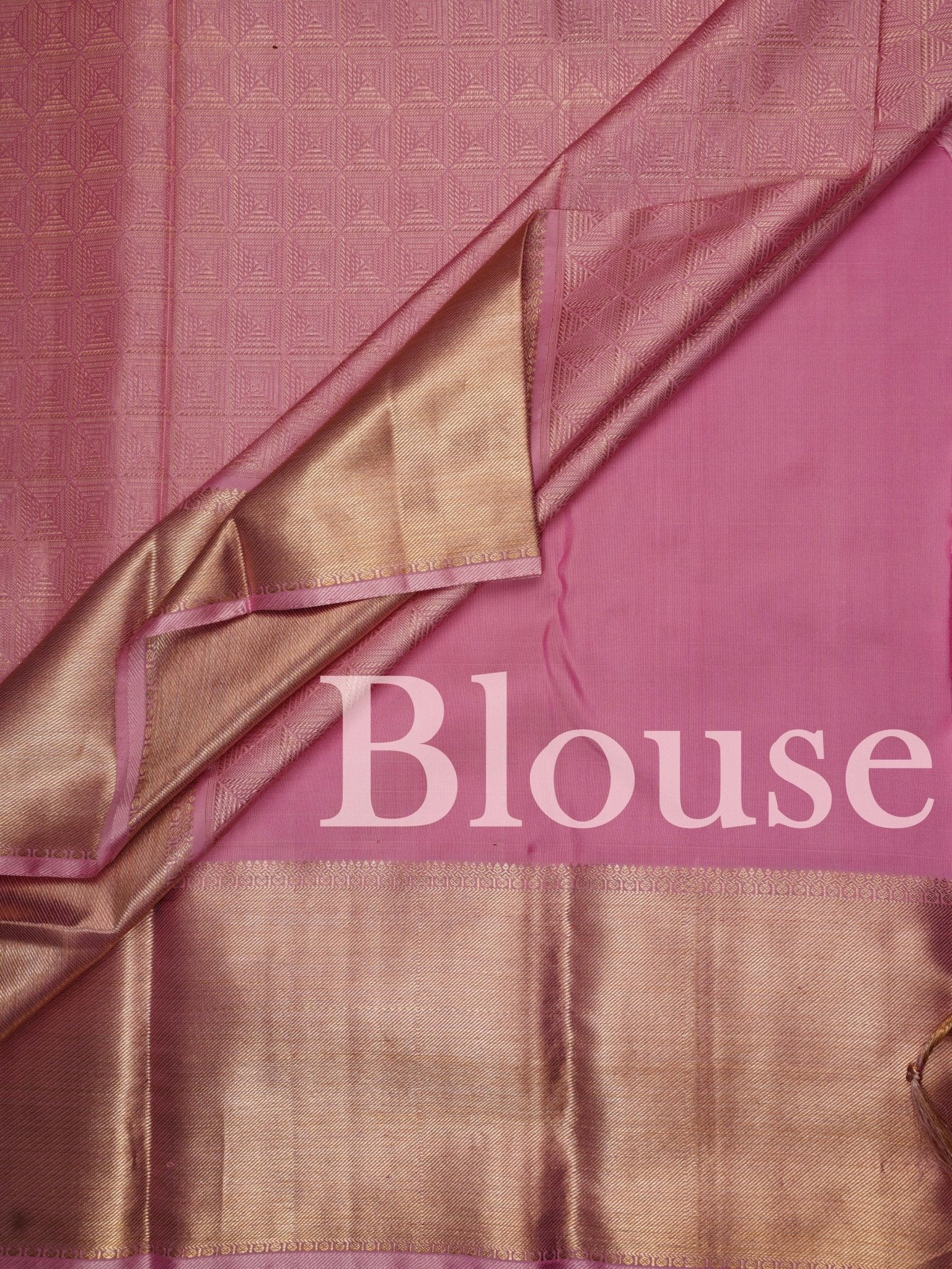 Kanchipuram Silk Baby Pink 100% Pure Silk  Manoranjitham Weaves - Handloom Store