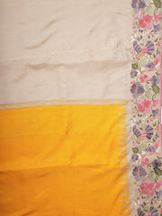 Gadwal Silk Yellow 100% Pure Silk  Manoranjitham Weaves - Handloom Store