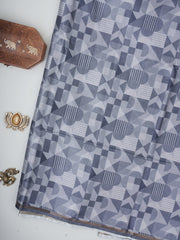 Katan Cream Semi Silk Manoranjitham Weaves - Handloom Store
