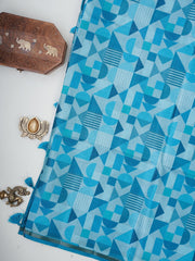 Katan Cream Semi Silk Manoranjitham Weaves - Handloom Store