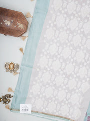 Katan Cream Semi Silk Manoranjitham Weaves - Handloom Store