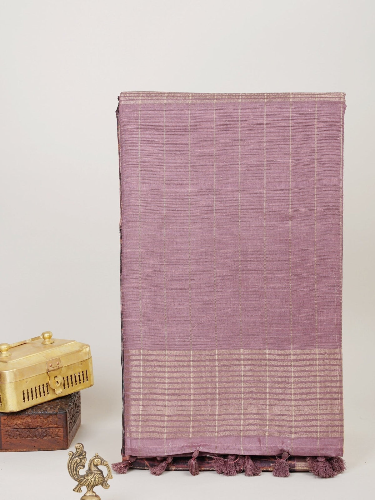 Tussars Black Semi Tussar Manoranjitham Weaves - Handloom Store