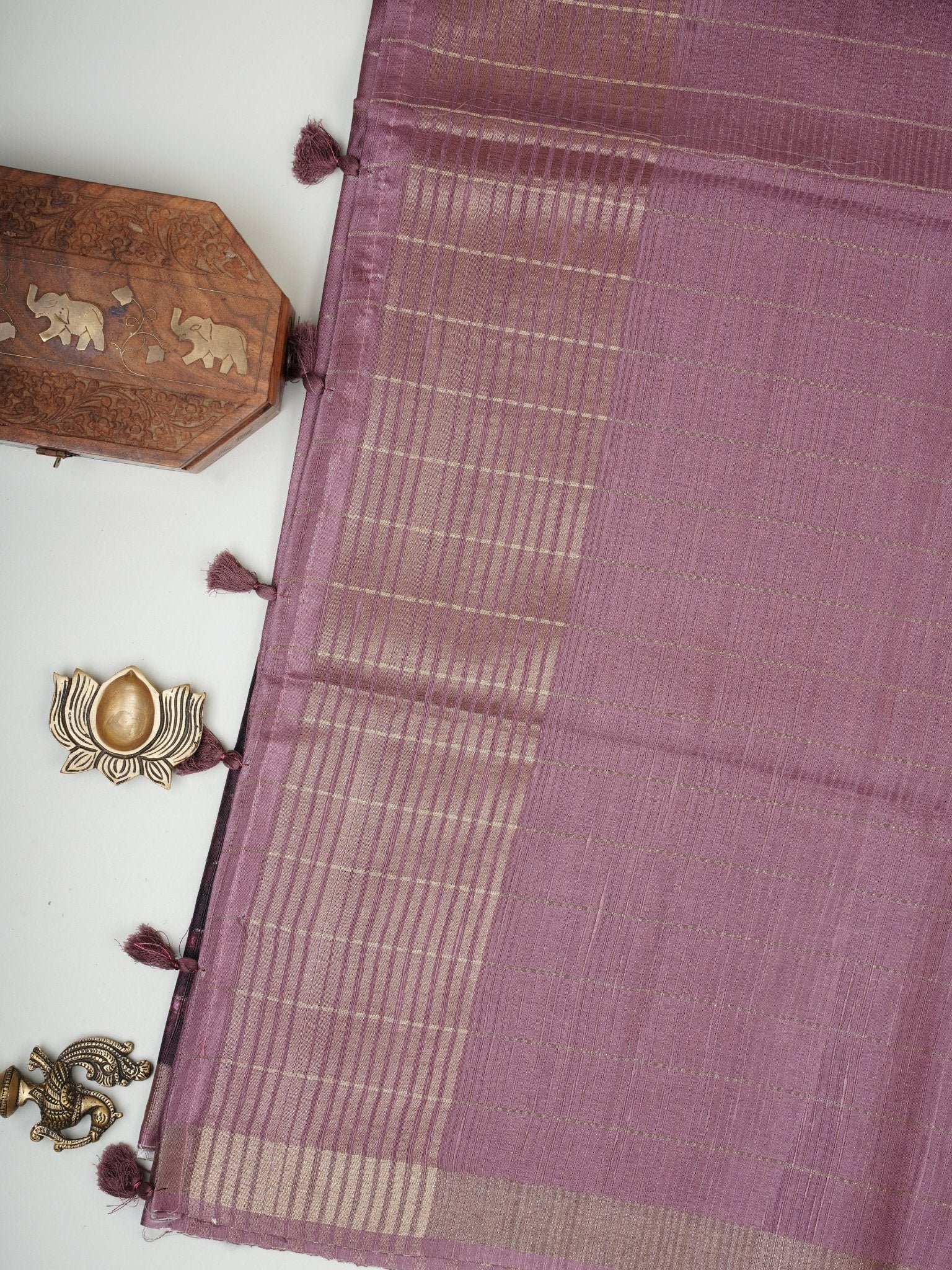 Tussars Black Semi Tussar Manoranjitham Weaves - Handloom Store