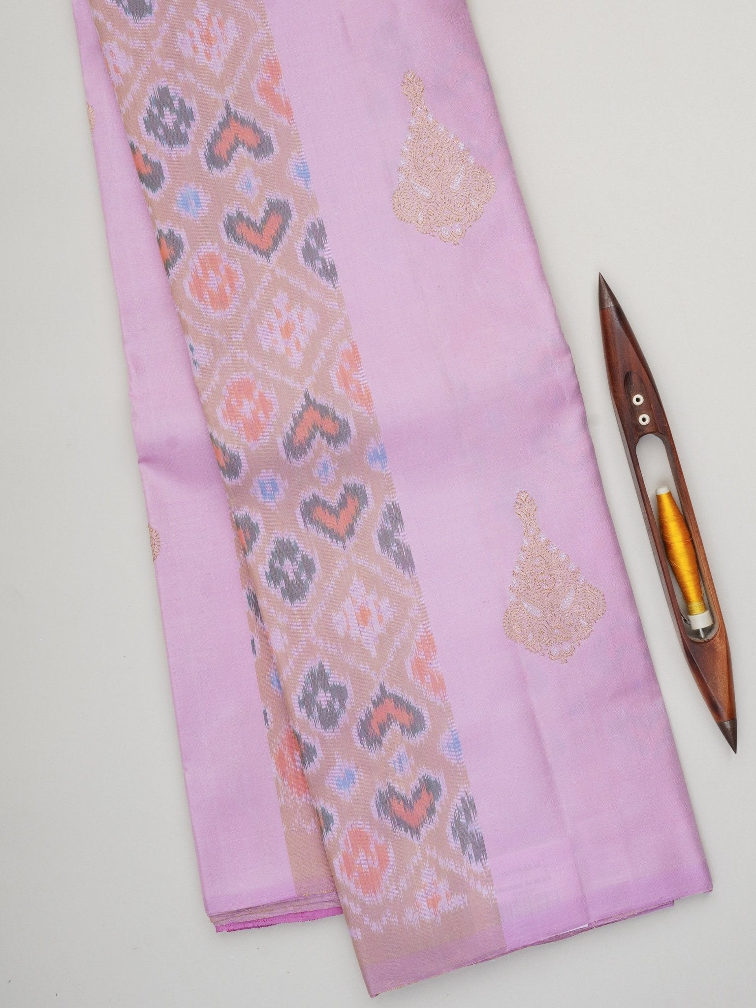 Kanchipuram Silk Lavander 100% Pure Silk  Manoranjitham Weaves - Handloom Store