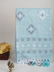Cotton Blue 100% Pure Cotton Manoranjitham Weaves - Handloom Store