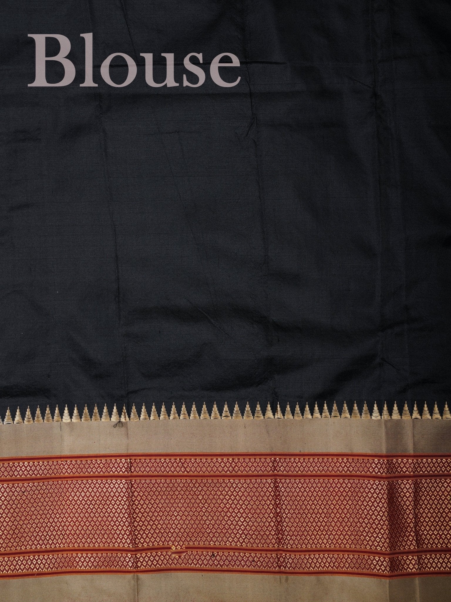 Narayanpet Black 100% Pure Silk  Manoranjitham Weaves - Handloom Store