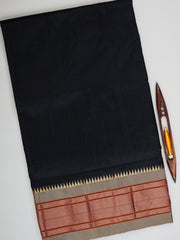Narayanpet Black 100% Pure Silk  Manoranjitham Weaves - Handloom Store