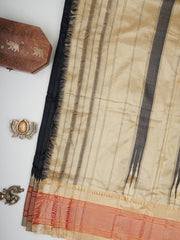 Narayanpet Black 100% Pure Silk  Manoranjitham Weaves - Handloom Store