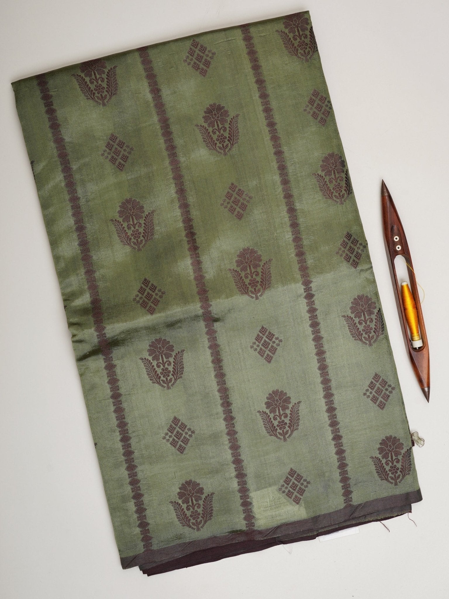 Chiniya Silk Purple 100% Pure Silk  - Manoranjitham Weaves - Handloom Store