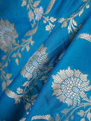 Katan Blue Katan Semi Silk Manoranjitham Weaves - Handloom Store