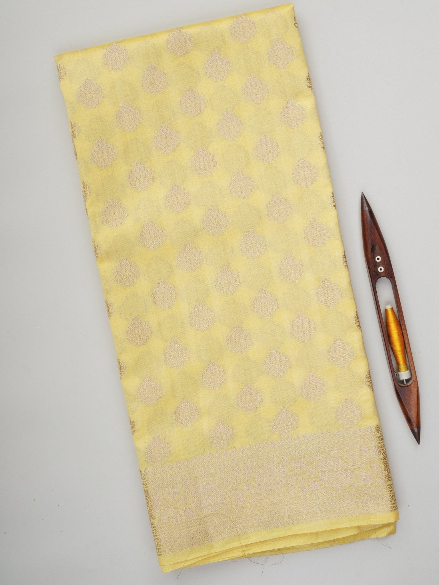 Chiniya Silk Yellow 100% Pure Chiniya Silk  Manoranjitham Weaves - Handloom Store