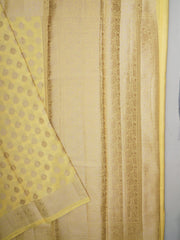 Chiniya Silk Yellow 100% Pure Chiniya Silk  Manoranjitham Weaves - Handloom Store