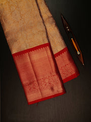 Kanchipuram Silk Gold  100% Pure Silk  Manoranjitham Weaves - Handloom Store