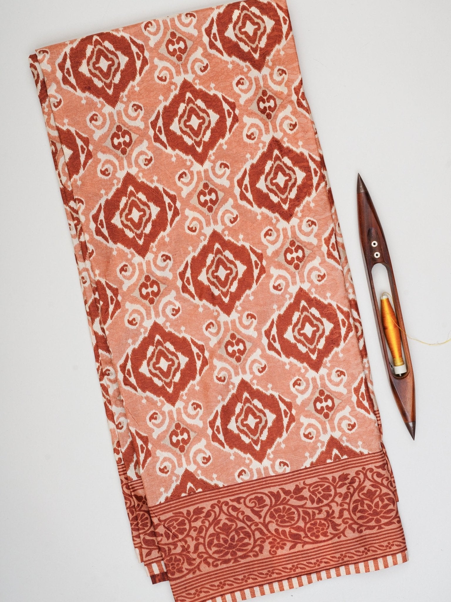 Satin Brown  Semi Mushru Manoranjitham Weaves - Handloom Store