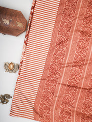 Satin Brown  Semi Mushru Manoranjitham Weaves - Handloom Store