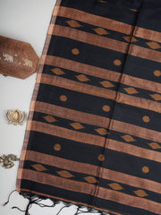 Cotton Black 100% Pure Cotton Manoranjitham Weaves - Handloom Store