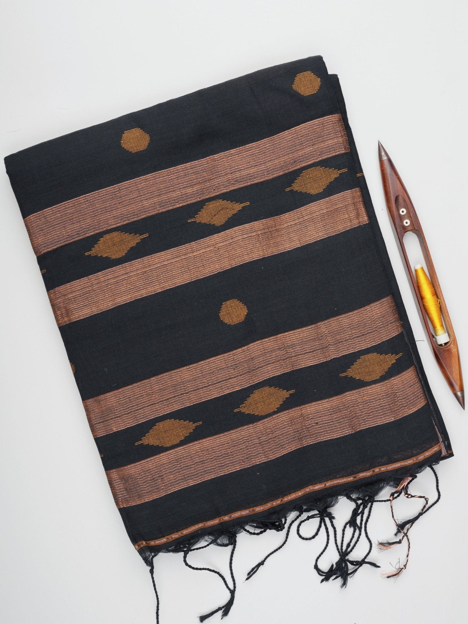 Cotton Black 100% Pure Cotton Manoranjitham Weaves - Handloom Store