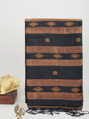 Cotton Black 100% Pure Cotton Manoranjitham Weaves - Handloom Store