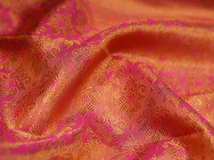 Kanchipuram Silk Gold And Silver tissu 100% Pure Silk  Manoranjitham Weaves - Handloom Store
