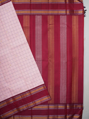 Kanchipuram Silk Pink 100% Pure Silk  Manoranjitham Weaves - Handloom Store