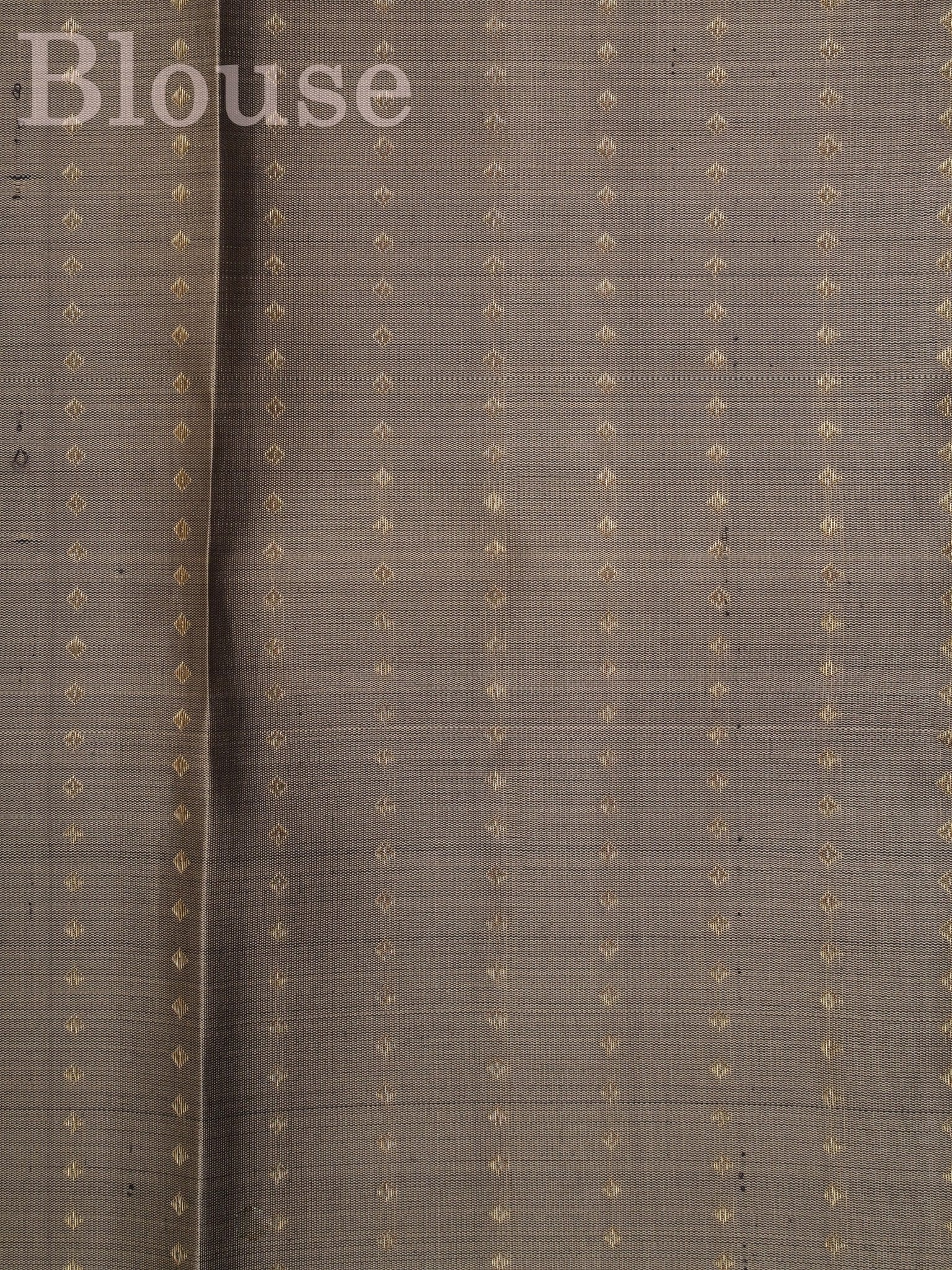 Kanchipuram Silk Grey 100% Pure Silk  Manoranjitham Weaves - Handloom Store