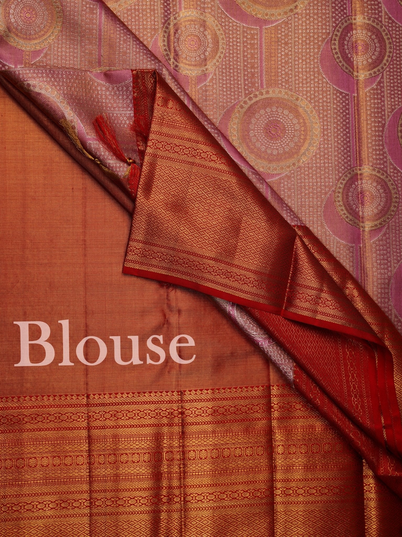 Kanchipuram Silk Baby Pink 100% Pure Silk  - Manoranjitham Weaves - Handloom Store