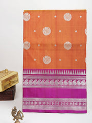 Venkatagiri Silk Brown 100% Pure Silk  Manoranjitham Weaves - Handloom Store