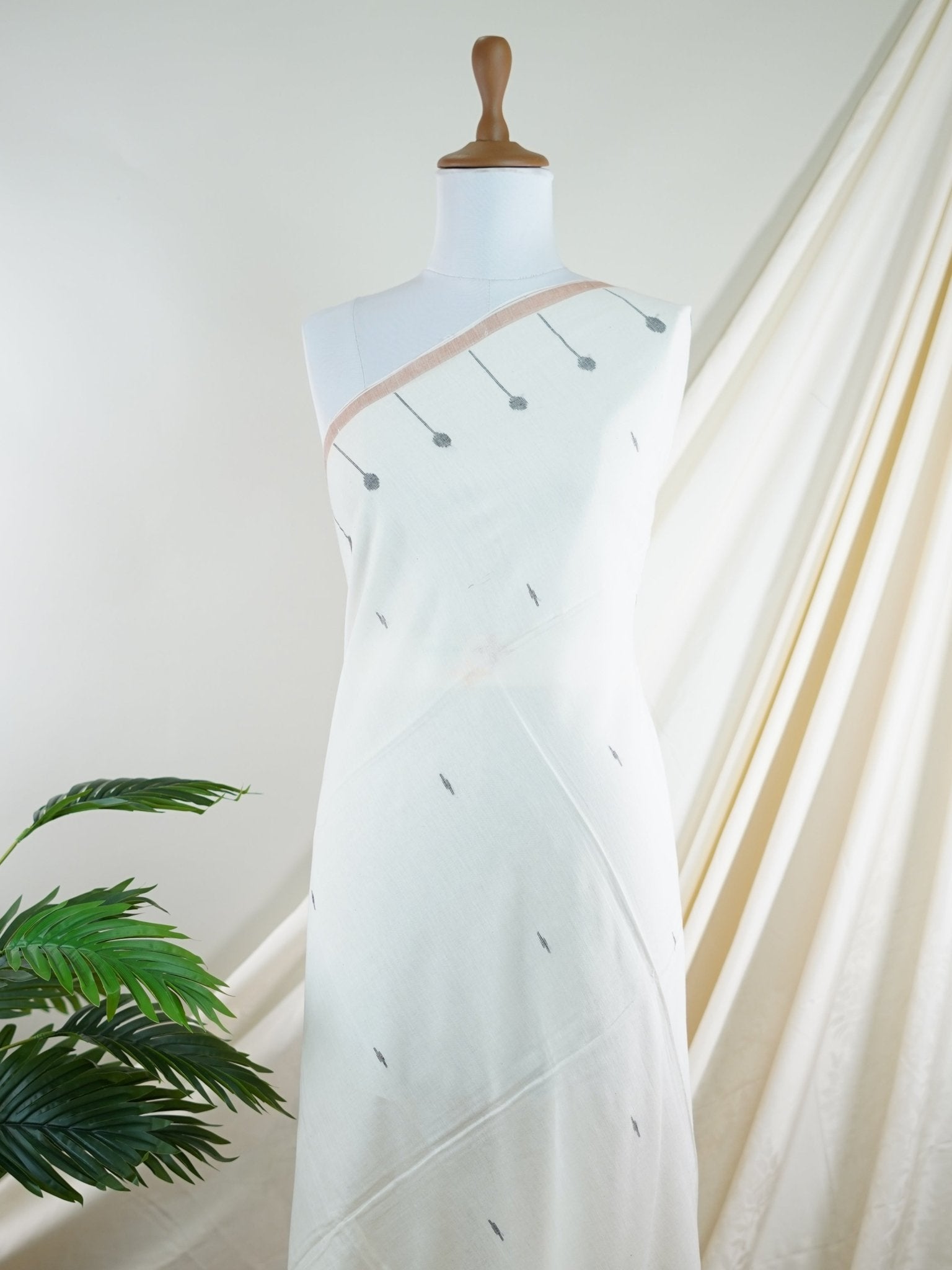 Cotton White 100% Pure Cotton - Manoranjitham Weaves - Handloom Store