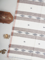 Cotton White 100% Pure Cotton Manoranjitham Weaves - Handloom Store