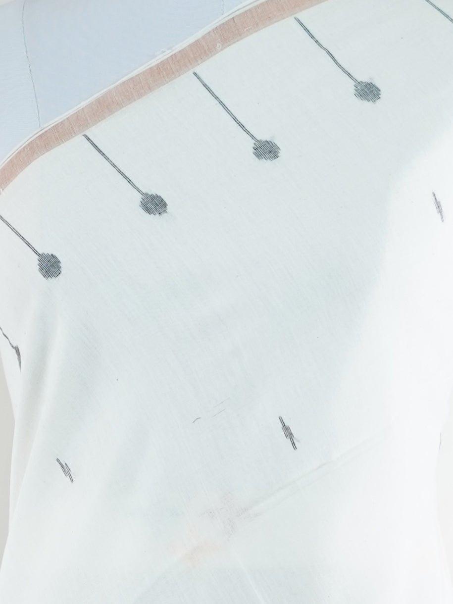Cotton White 100% Pure Cotton - Manoranjitham Weaves - Handloom Store
