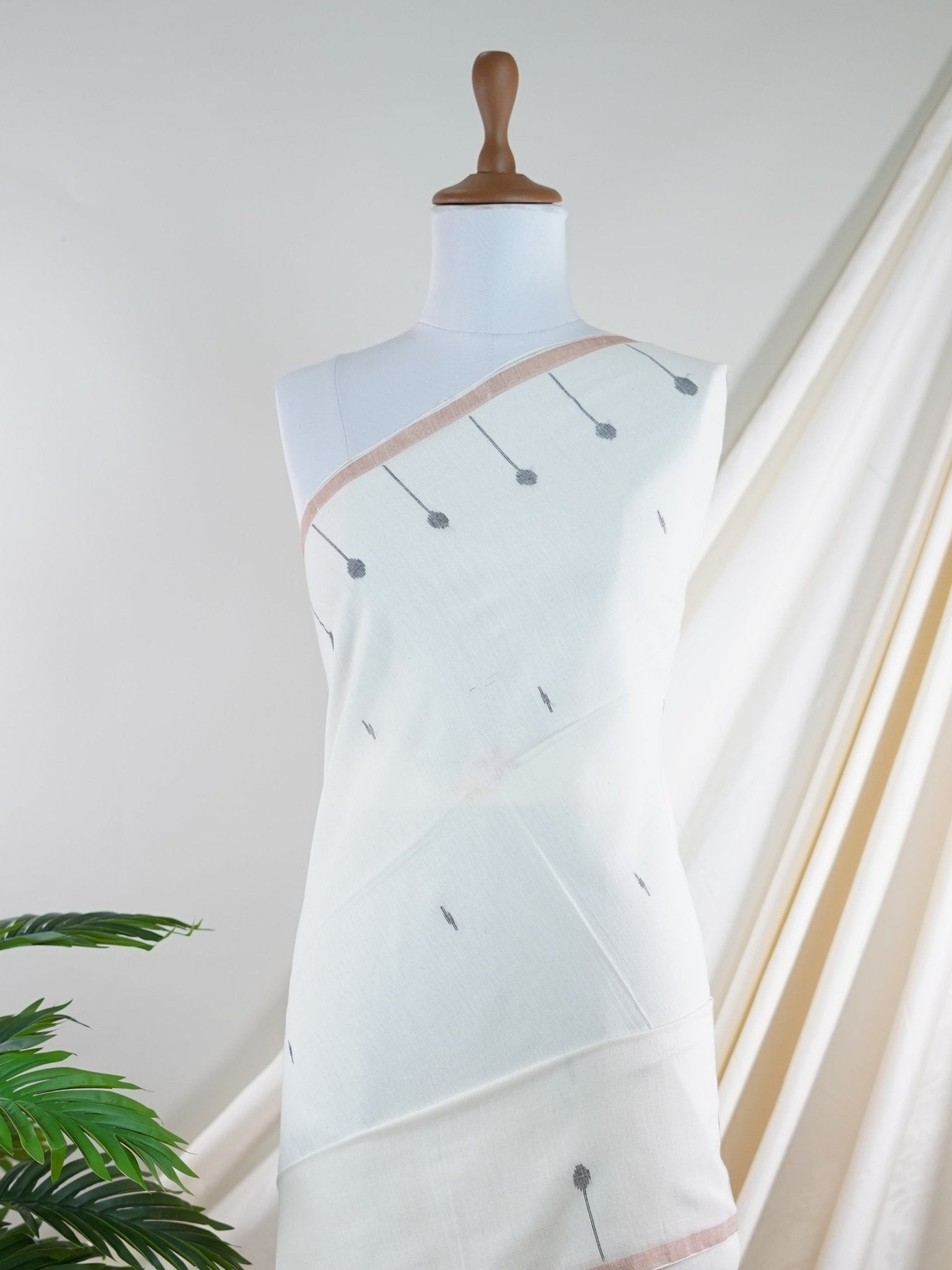 Cotton White 100% Pure Cotton - Manoranjitham Weaves - Handloom Store