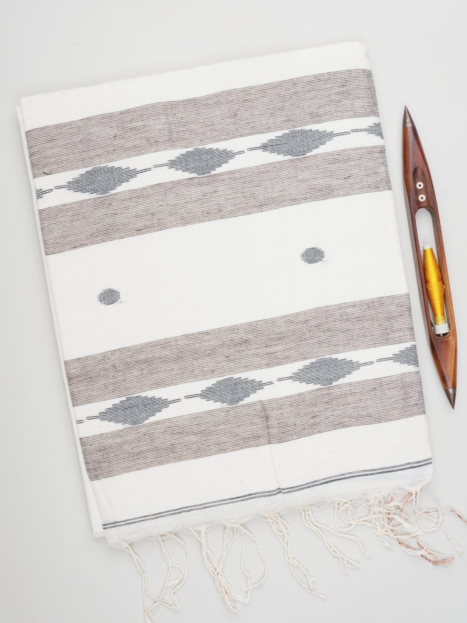 Cotton White 100% Pure Cotton Manoranjitham Weaves - Handloom Store