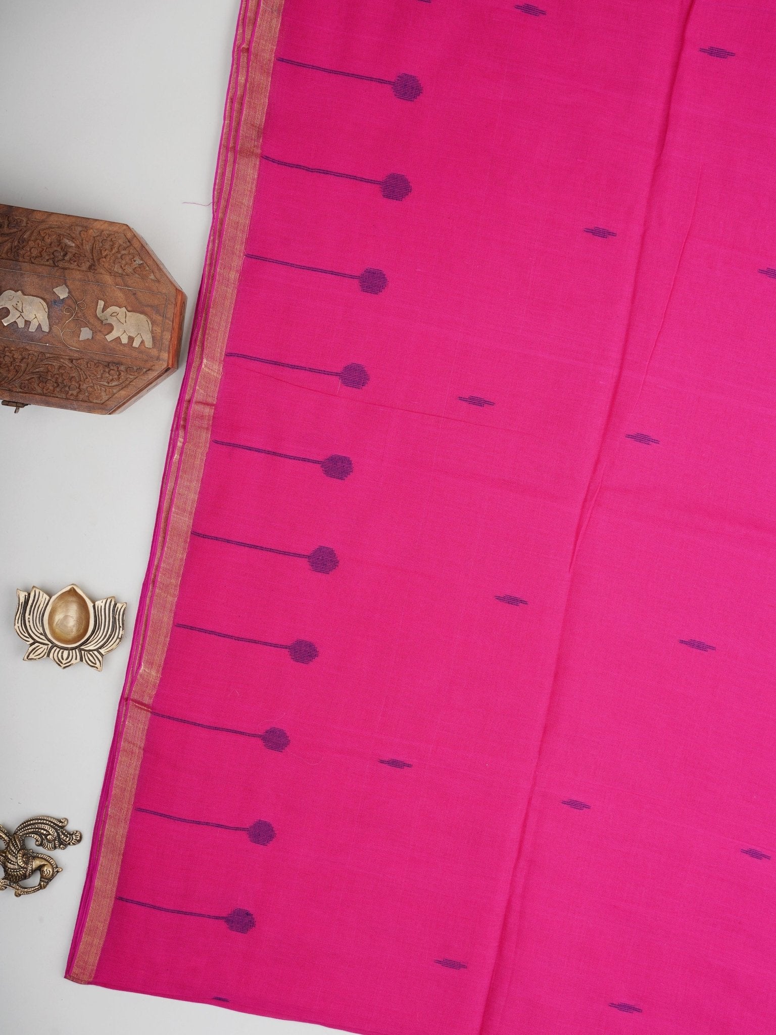 Cotton Pink 100% Pure Cotton Manoranjitham Weaves - Handloom Store