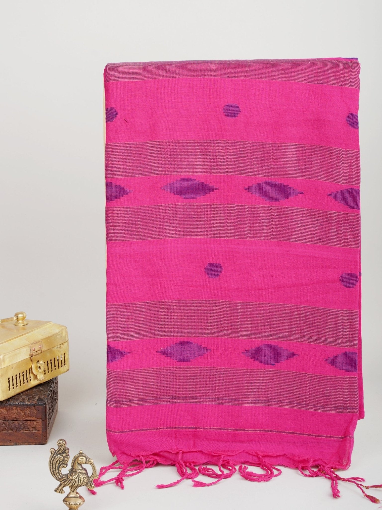 Cotton Pink 100% Pure Cotton Manoranjitham Weaves - Handloom Store