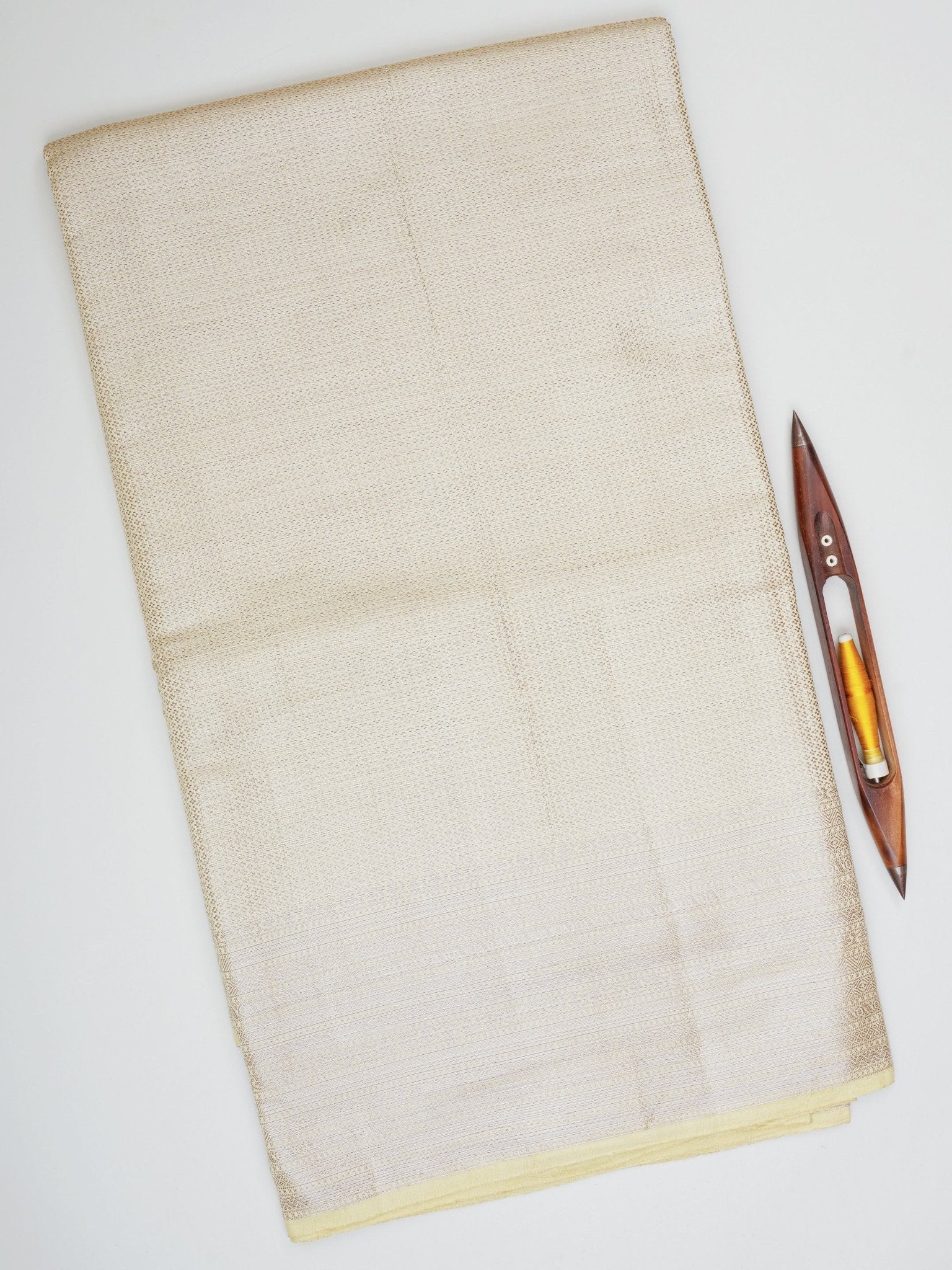 Chiniya Silk Yellow 100% Pure Silk  - Manoranjitham Weaves - Handloom Store