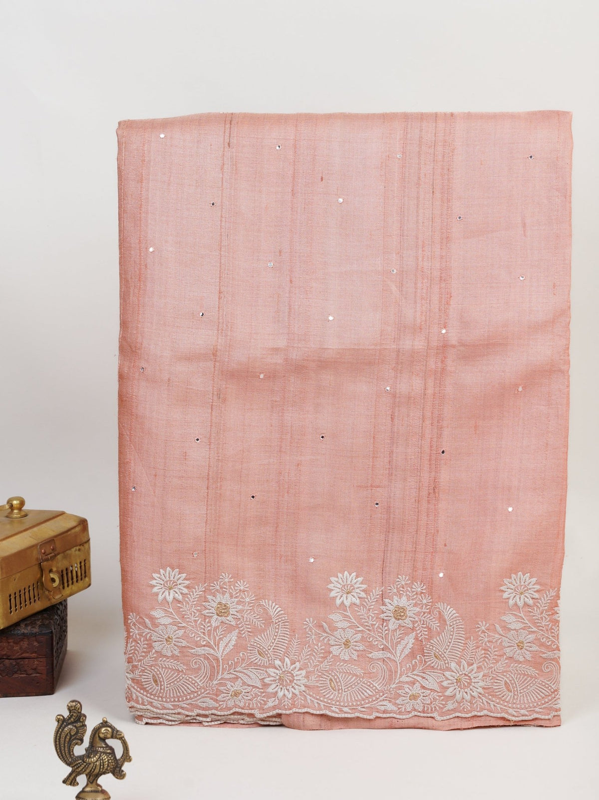 Tussars Wheat 100% Pure Tussar - Manoranjitham Weaves - Handloom Store
