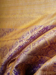 Kanchipuram Silk Lavender 100% Pure Silk  Manoranjitham Weaves - Handloom Store