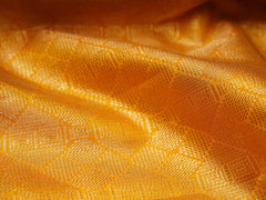 Kanchipuram Silk Yellow  100% Pure Silk  Manoranjitham Weaves - Handloom Store