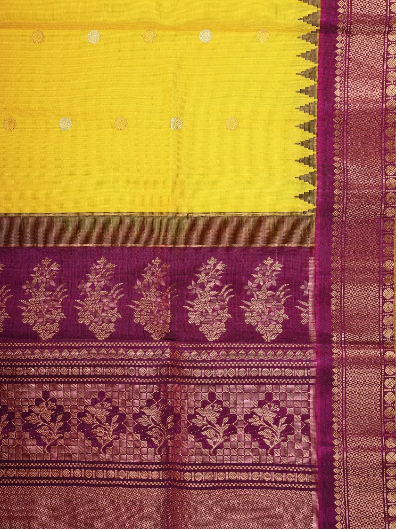 Gadwal Silk  100% Pure Silk  - Manoranjitham Weaves - Handloom Store