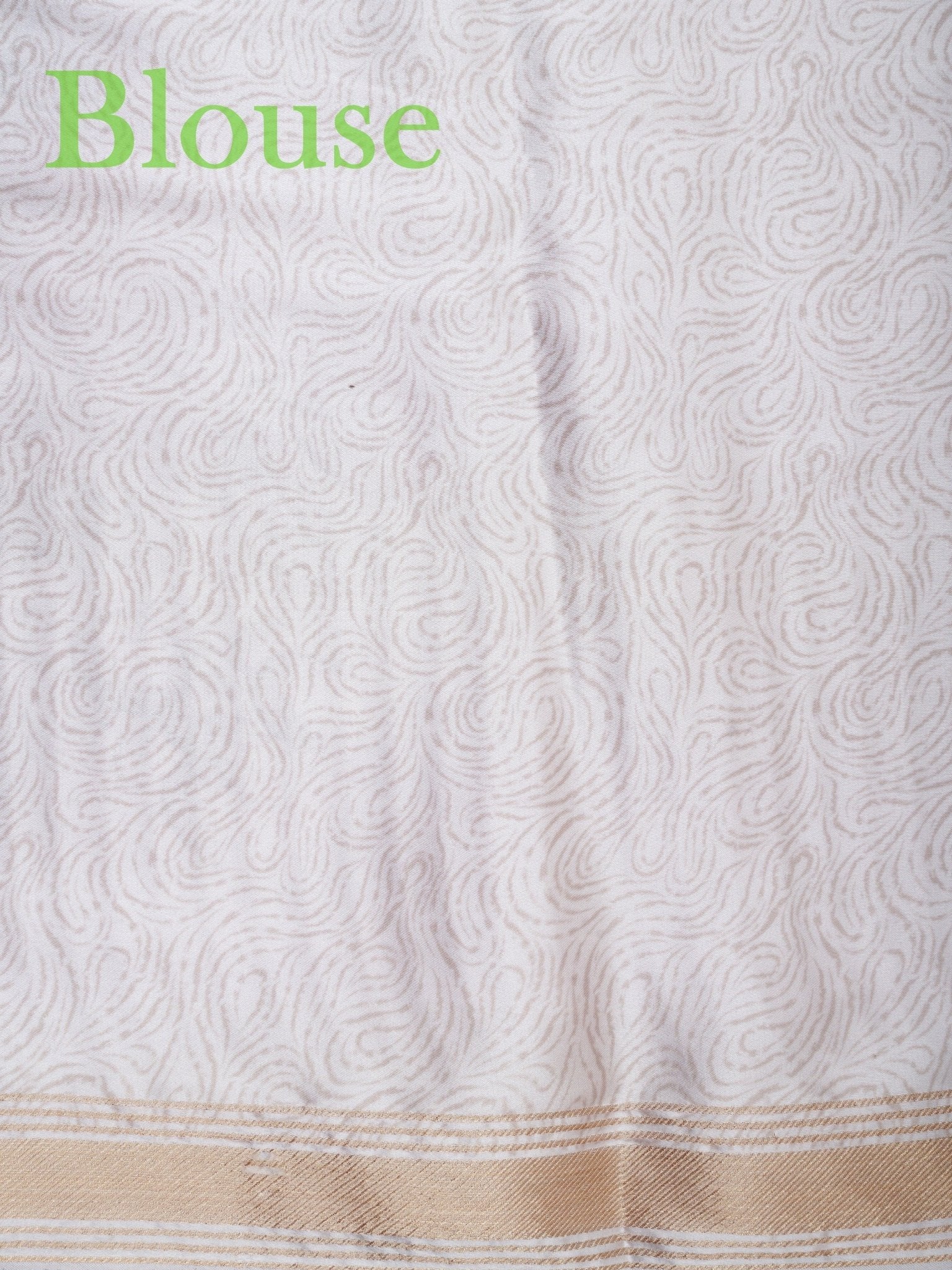 Mushru Beige Semi Mushru Manoranjitham Weaves - Handloom Store
