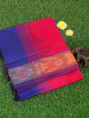 Kanchipuram Silk Cotton Pink 100% Pure Silk Cotton  Manoranjitham Weaves - Handloom Store