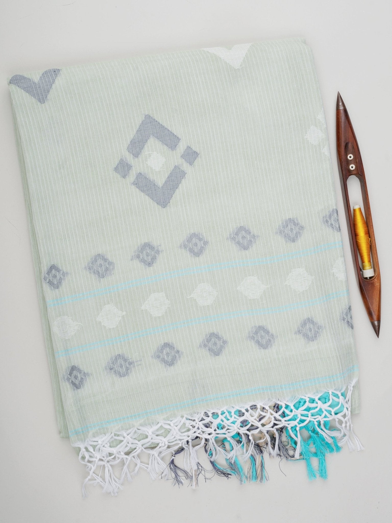 Cotton Grey 100% Pure Cotton Manoranjitham Weaves - Handloom Store