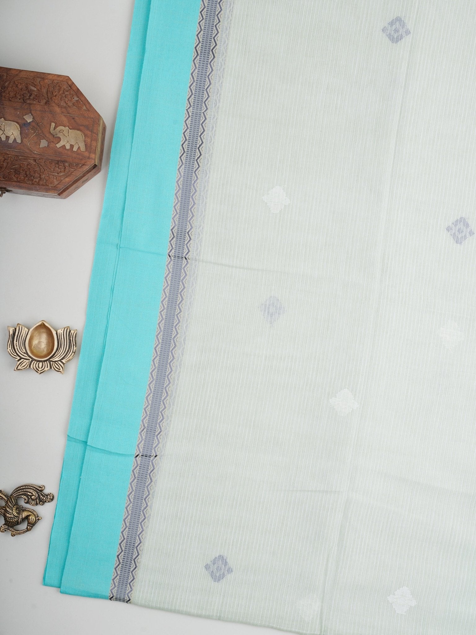 Cotton Grey 100% Pure Cotton Manoranjitham Weaves - Handloom Store