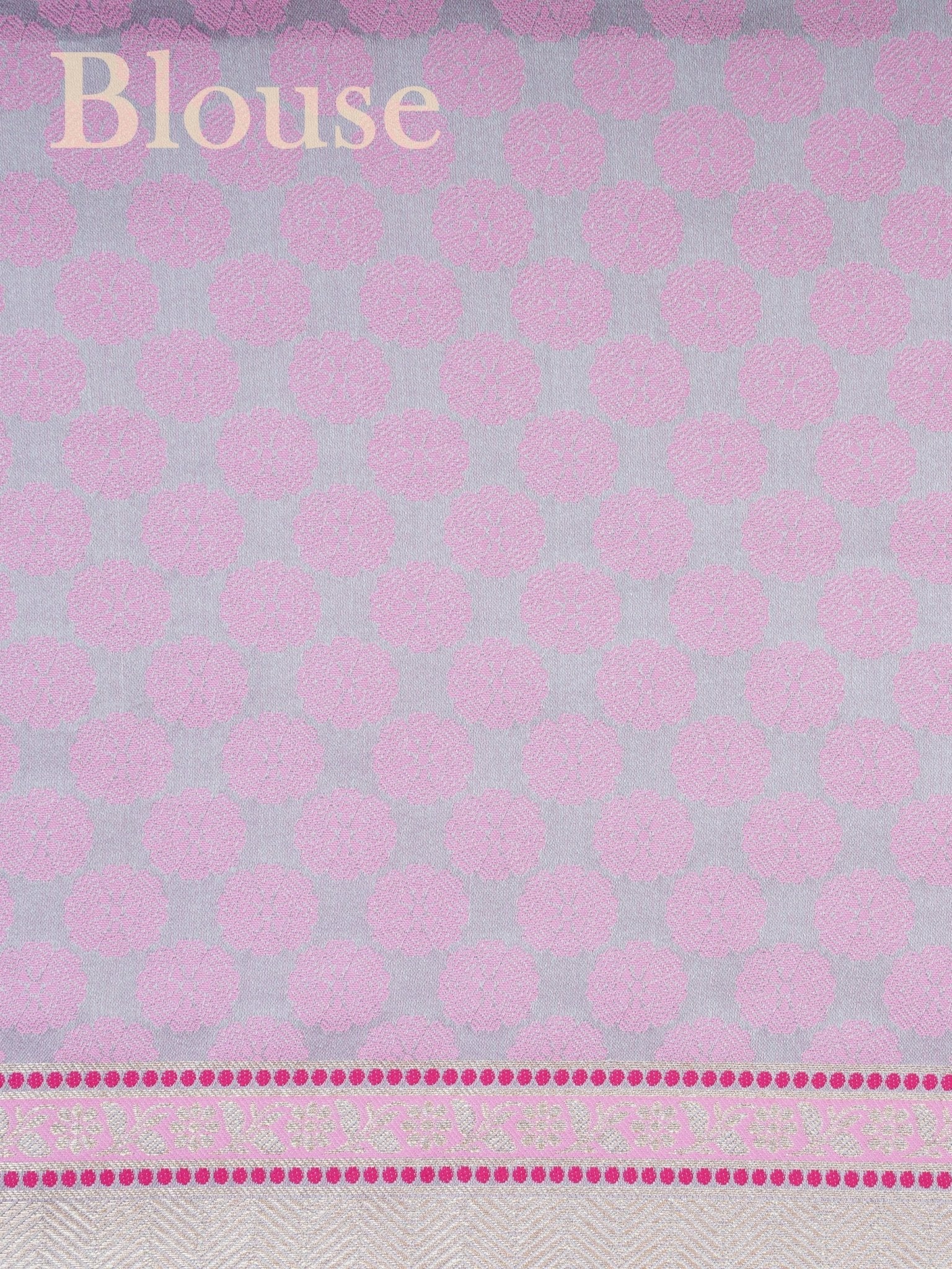 Katan Grey Semi Katan Silk Manoranjitham Weaves - Handloom Store