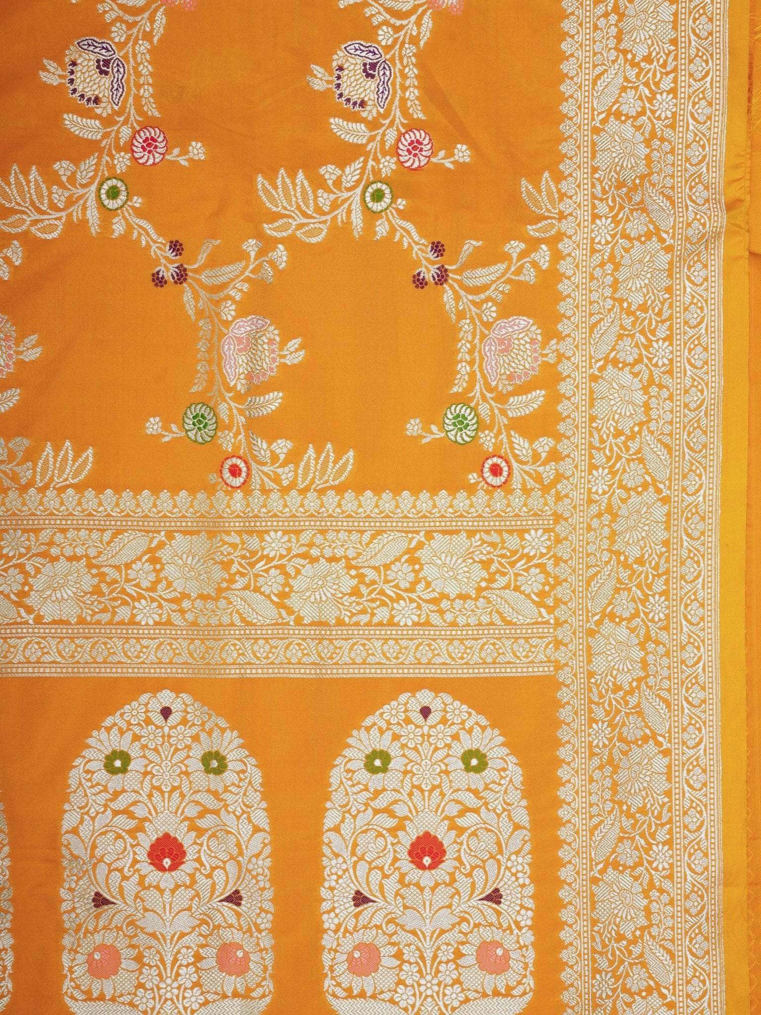 Katan Yellow Katan Semi Silk Manoranjitham Weaves - Handloom Store