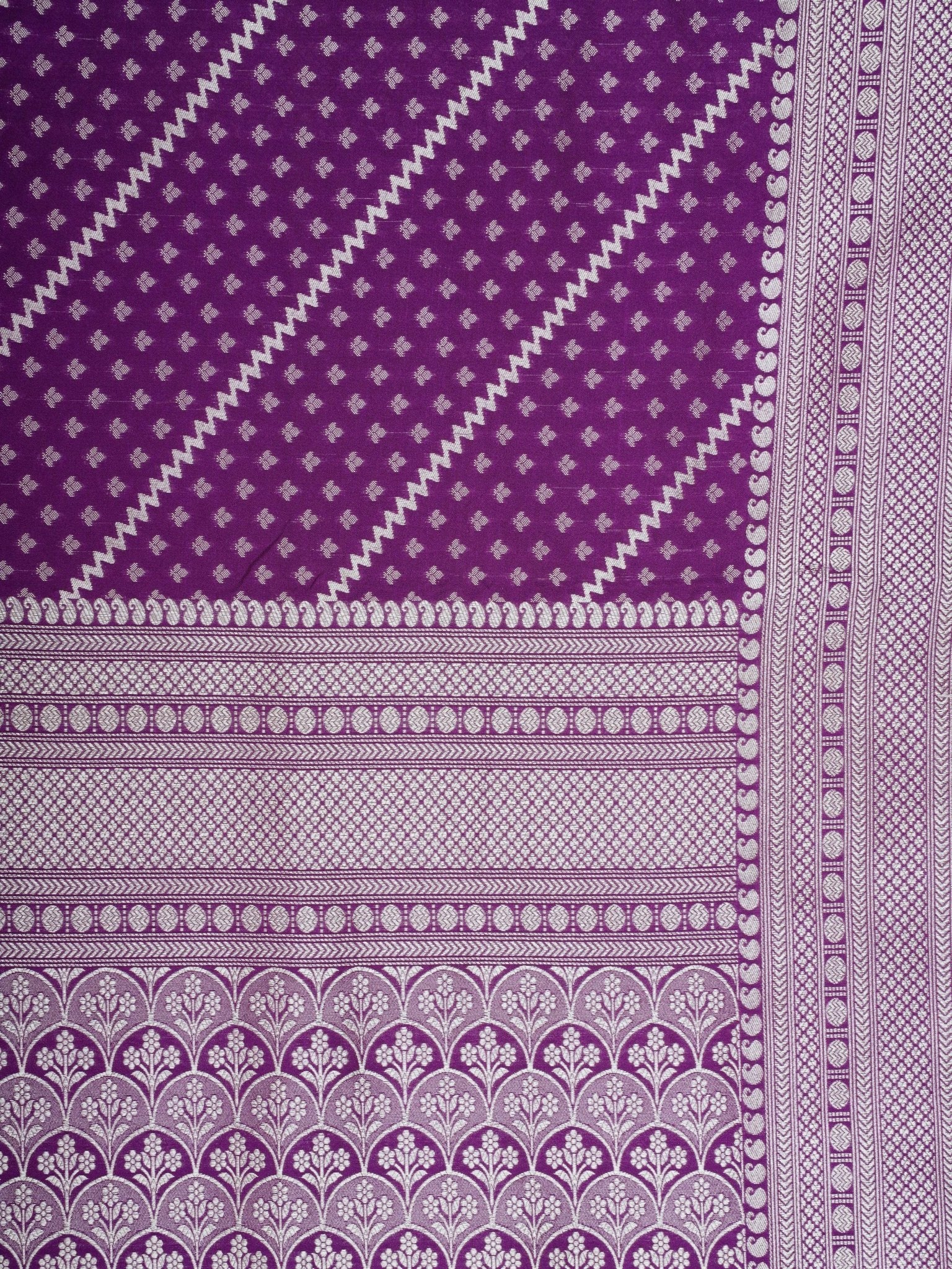 Katan Purple Katan Semi Silk Manoranjitham Weaves - Handloom Store