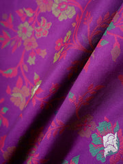Katan Purple Katan Semi Silk Manoranjitham Weaves - Handloom Store
